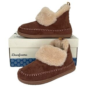 Dearfoams Moritz Brown Moccasin Style Womens Booties Size 8M